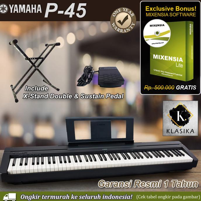 Yamaha P45 Xstand Double P 45 P45b P 45b Digital Piano Shopee Indonesia