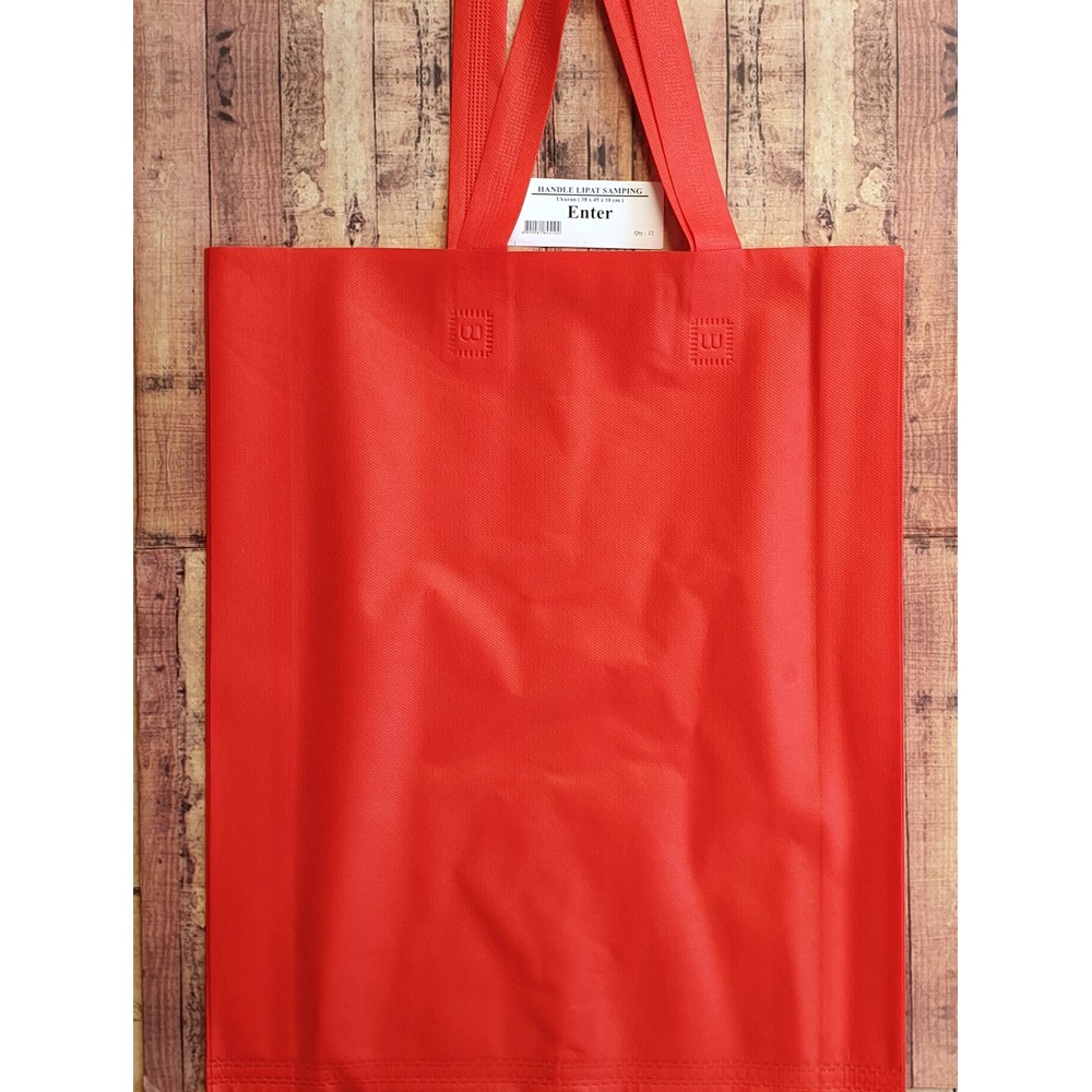 6 Pcs Standing Handle Bag 38x45 - 6 Buah Tas Kain Handle Lipat Samping - Spun Bond - Tas Kain