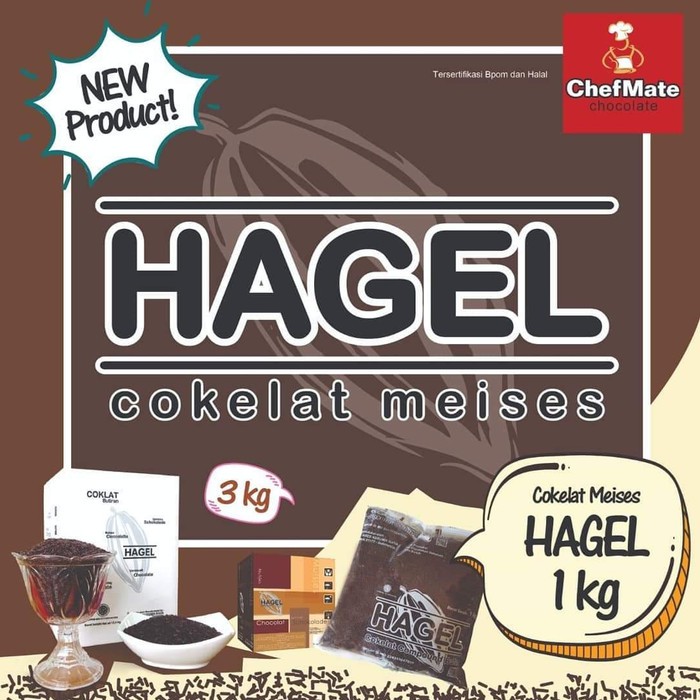 

Chefmate Meises Hagel meses Dark bitter Coklat tabur cokelat 1000gr