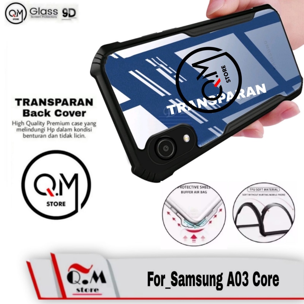 PAKET 4IN1 Case Samsung A03 /A03 Core Softcase Transparan Slim Armor Shockproof Pelindung Back Cover