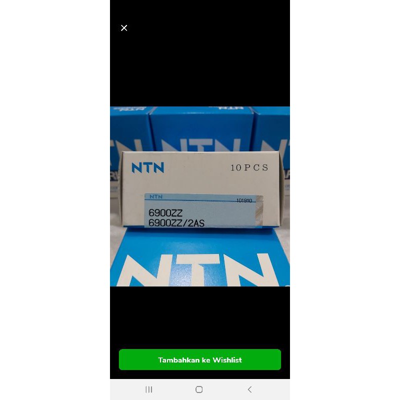 Ball bearing 6900 ZZ NTN Original