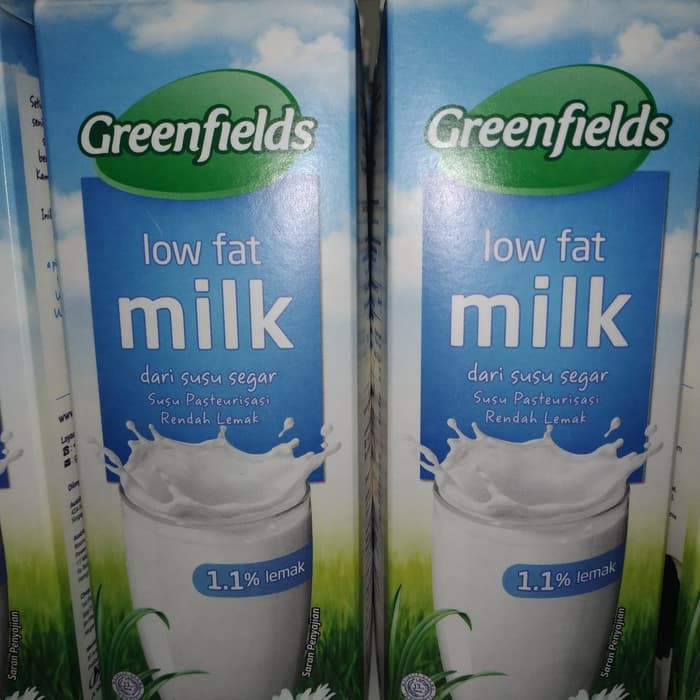 

Greenfields fresh susu segar low fat pasteurisasi rendah lemak 1000 Ml