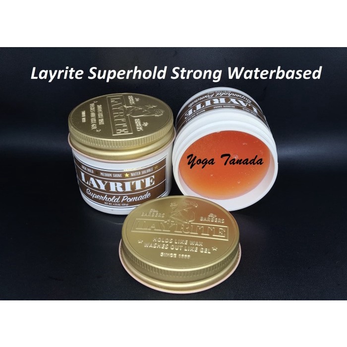 POMADE LAYRITE SUPERHOLD SUPER HOLD HEAVY WATERBASED (FREE SISIR SAKU) ORI