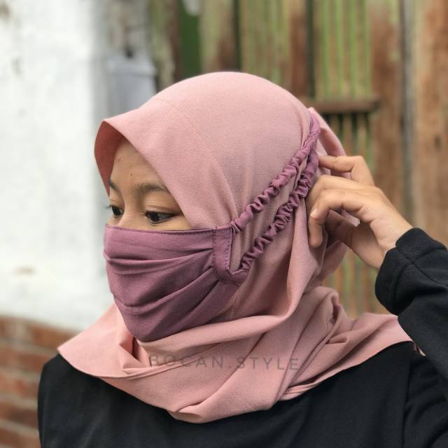 Masker hijab kain instan paket reseller (36 pcs)