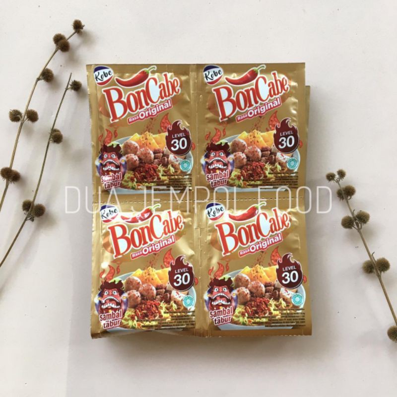 

Sambal Tabur Bon Cabe 4,5gr (LEVEL 30) (2 Renceng / Renteng) 24 pcs