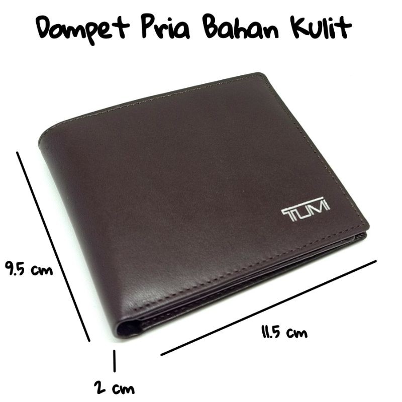 Dompet Pria Bahan Kulit Model Landscape | Premium Bahan Kulit | TUMI
