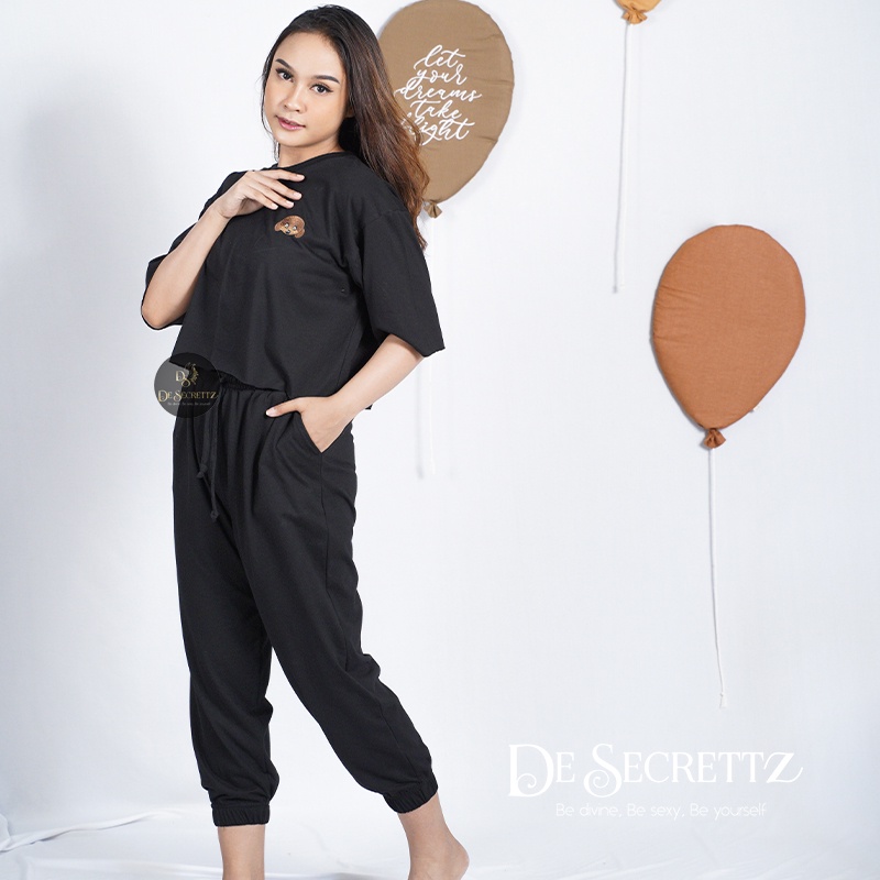 DeSecrettz PIXIE Poody Set Dengan Celana Panjang, Baju Setelan Wanita, Homewear Pakaian Wanita, Loungewear Wanita, Piyama Wanita, Dailywear Set Wanita, Baju Santai di Rumah, Bisa COD