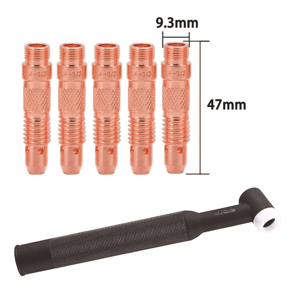 Solighter 5pcs Collet Body Hot Sale Perlengkapan Solder Argon Las WP Seri17 /18 /26