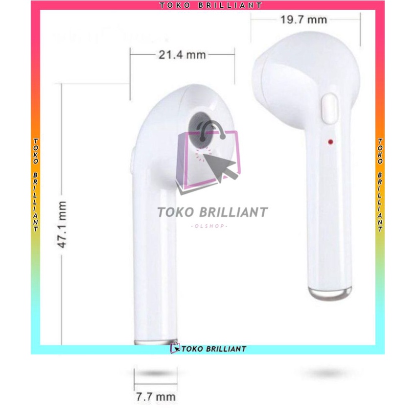 [Bisa Bayar Ditempat] Sport True Wireless Earphone i7S Handsfree i7s tws