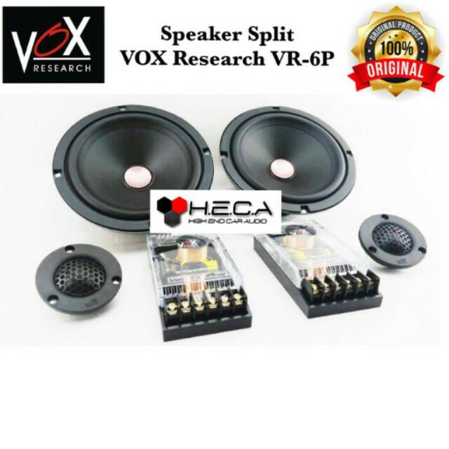 VOX Research VR6P Speaker Split Pintu Mobil VR-6P Component Set 2-Way SQ dan SQL