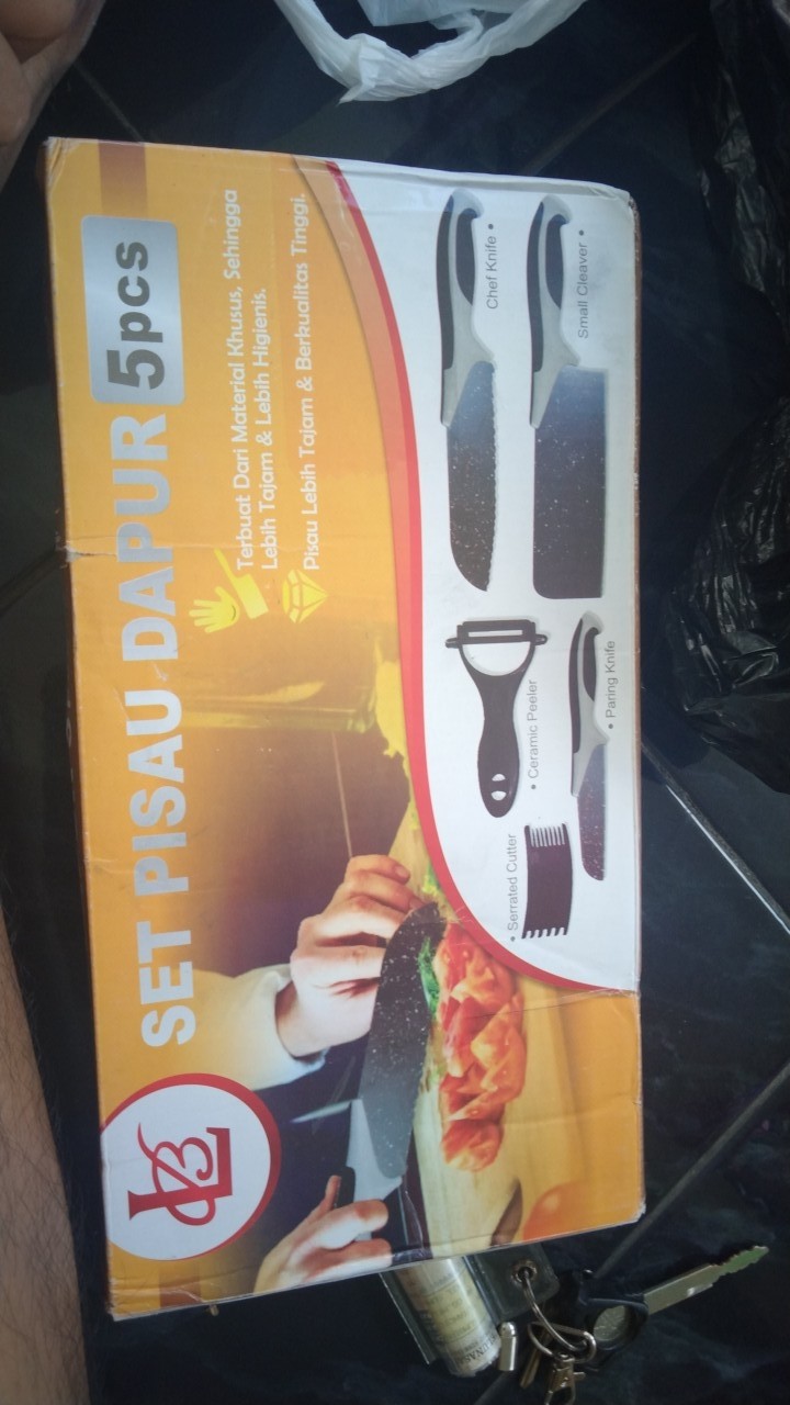 (5 In 1) Set Pisau Dapur 5 Pcs, Tajam!