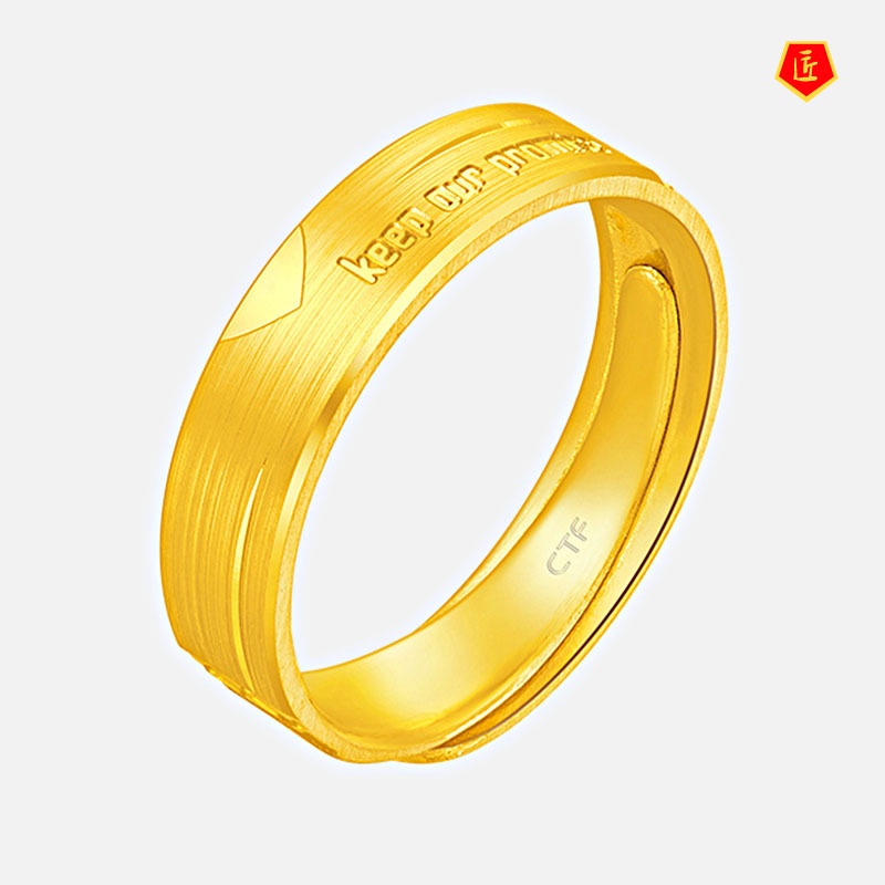 [Ready Stock]Fashion Keep Our Promise Gold Couple Ring