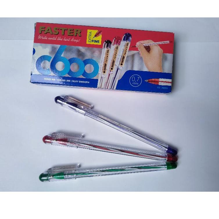 

Harga Spesial.. pulpen bolpoin bolpoint faster extra fine c600 0,7 mm warna hitam
