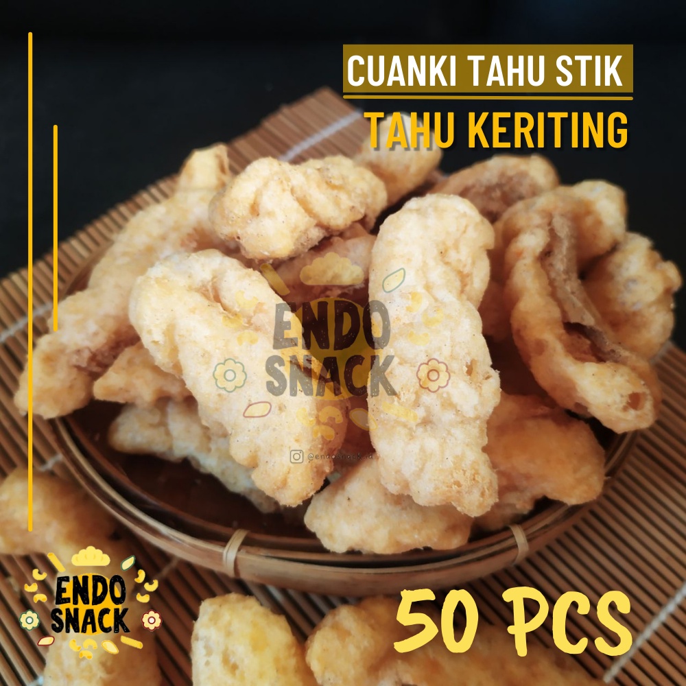 50 pcs CUANKI TAHU KERITING ARS, Cuanki Tahu Stik Keriting, Topping Baso Aci, Cuanki dan Seblak