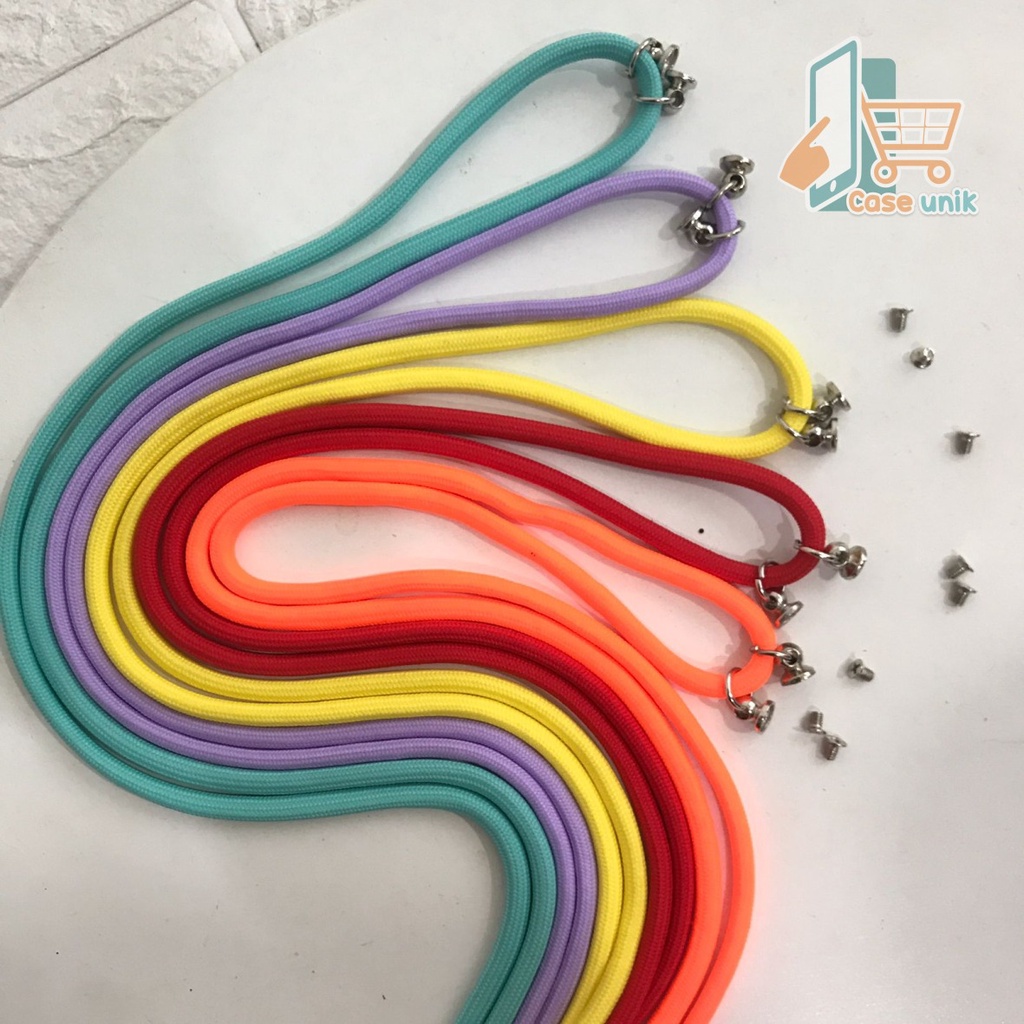 TALI BAUT SLING CASE SLINGCASE TALI LANYARD HP STRAP GANTUNGAN LEHER PLUS MUR + BAUT SEKRUP STAINLESS CANDY KOPER CHOICE DOVE UNIVERSAL CS3549