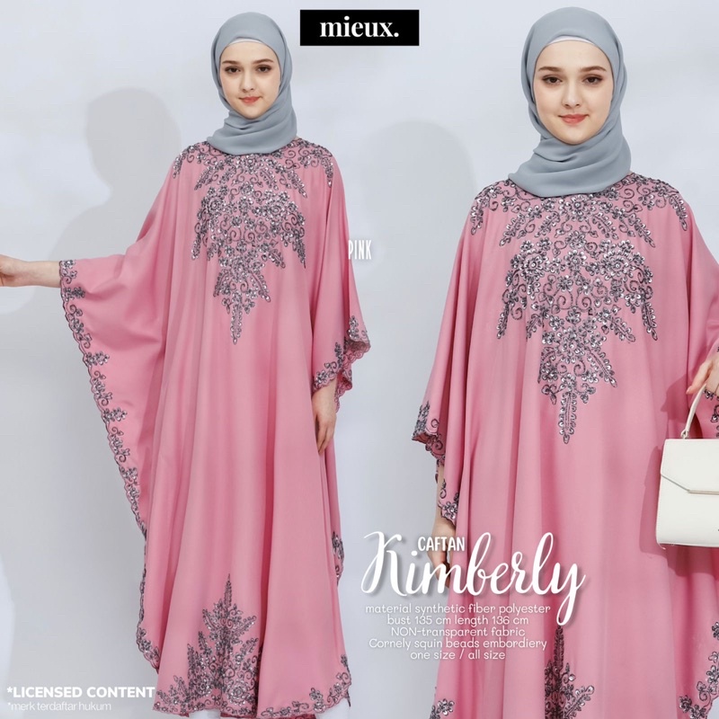 KIMBERLY kAFTAN TIDAK PERLU INNER berbahan crepe original mieux