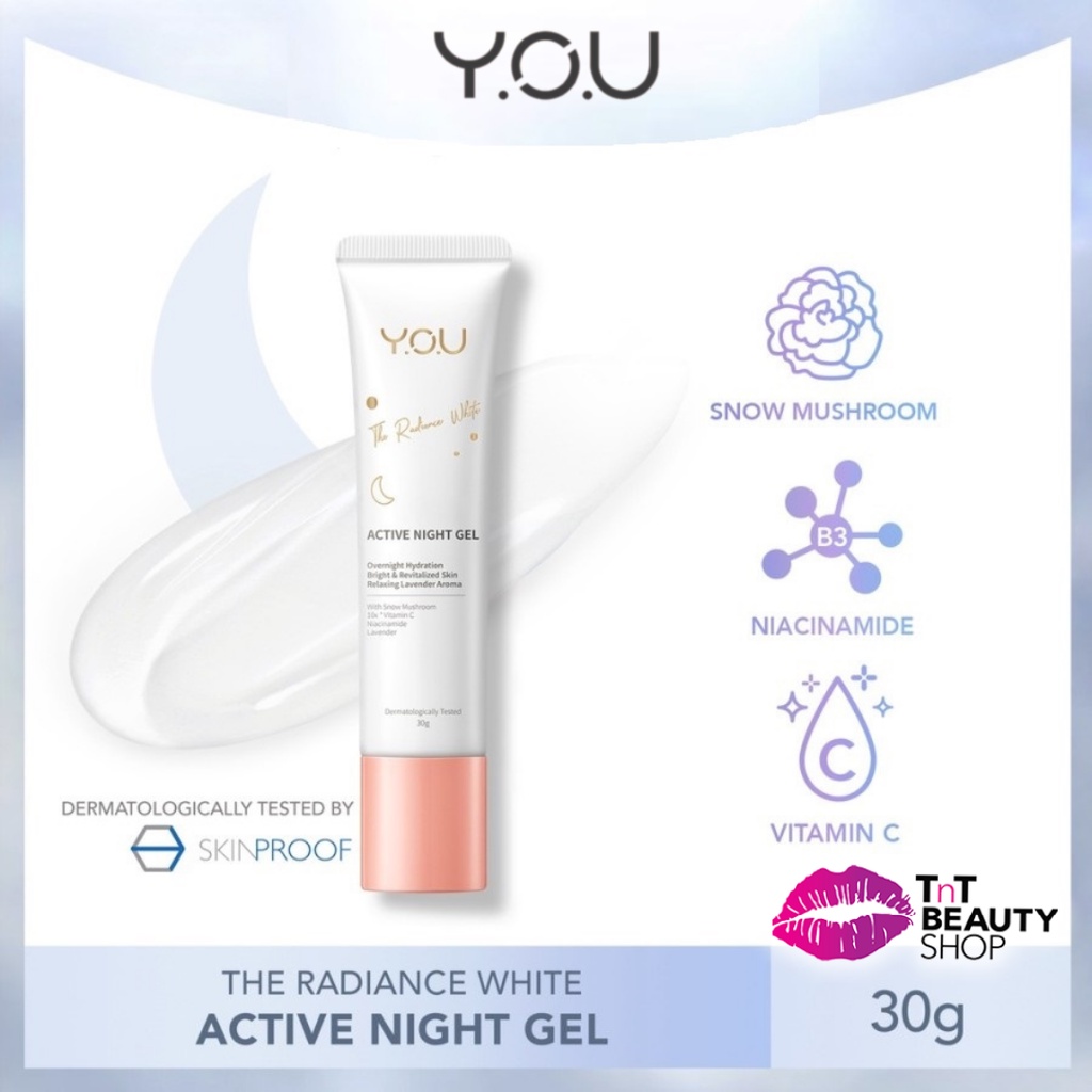 Y.O.U The Radiance White Night Gel 30gr - YOU The Radiance White Regenerating Night Cream