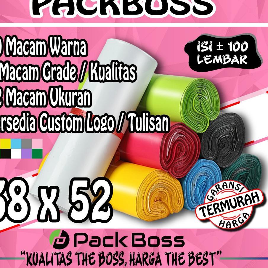 

[beforetitle4] ♝POLYMAILER PACKBOSS 38X52 ISI ±100 *KUALITAS TEBAL, HARGA PABRIK * ♝