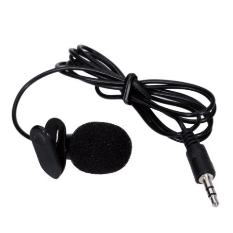 [AUDIOMINI] - 3.5mm Microphone with Clip for Smartphone / Laptop / Tablet PC - SR-503 - Black