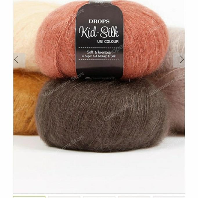 DROPS KID SILK - benang rajut import halus lembut bulu sutra