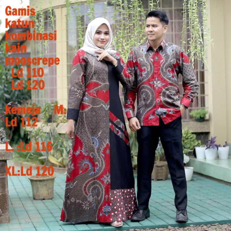 Jual Baju Batik Couple Pasangan Terbaru 2022 Keluarga kemeja XL Gamis