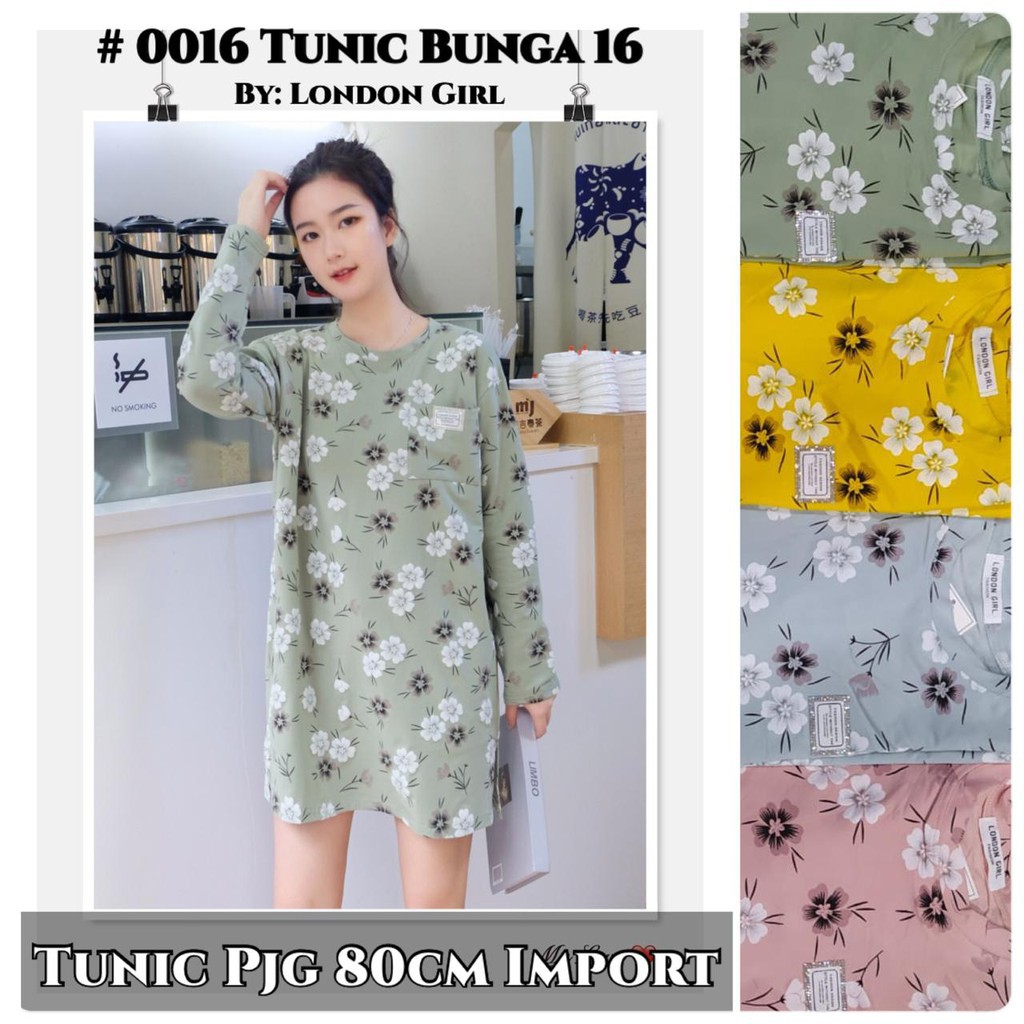 Atasan/ Tunic Bunga 0016 Spandex Premium Import London Girl