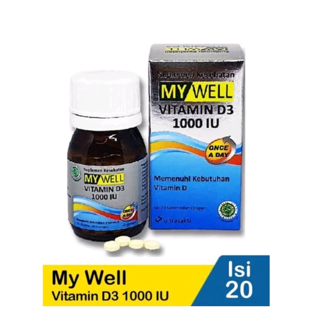 [SALE] My Well Vitamin D3 1000iu isi 20 tab / Mywell Vitamin D3 isi 20tab - exp DEC 2024