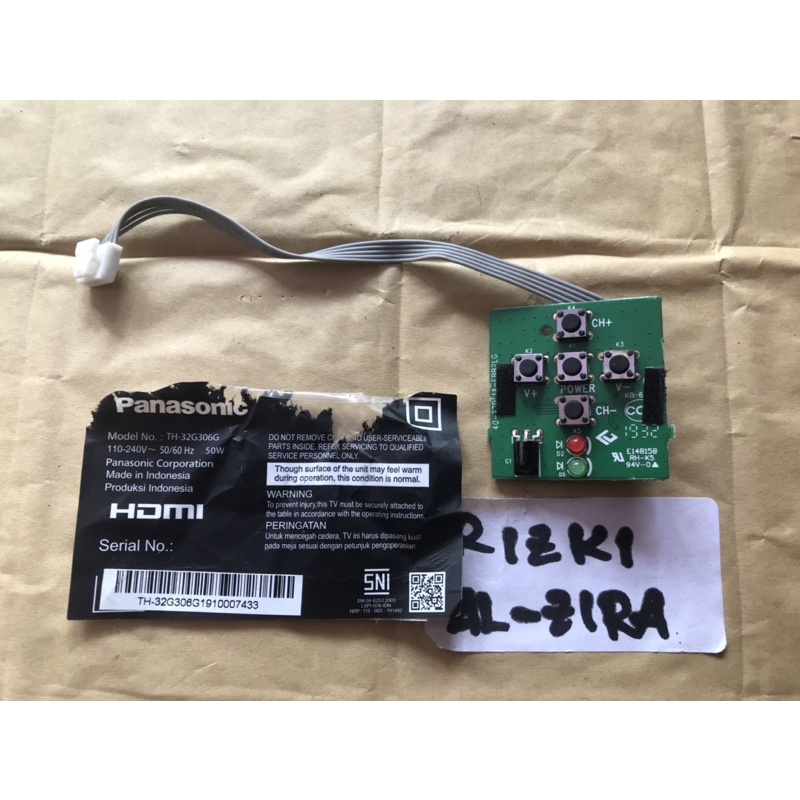 IR Remote dan tombol TV LED Panasonic TH 32G306G 32G306