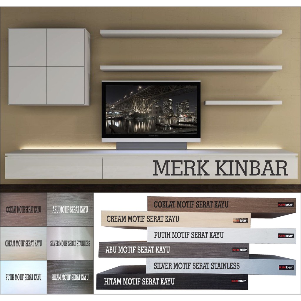 60x10x4cm Rak Dinding/Ambalan/Melayang/Floating Shelf MERK KINBAR MB400