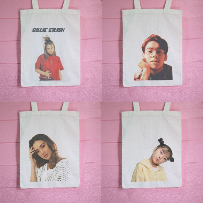 [Bisa COD] Totebag Custom [RESLETING] Bebas Gambar