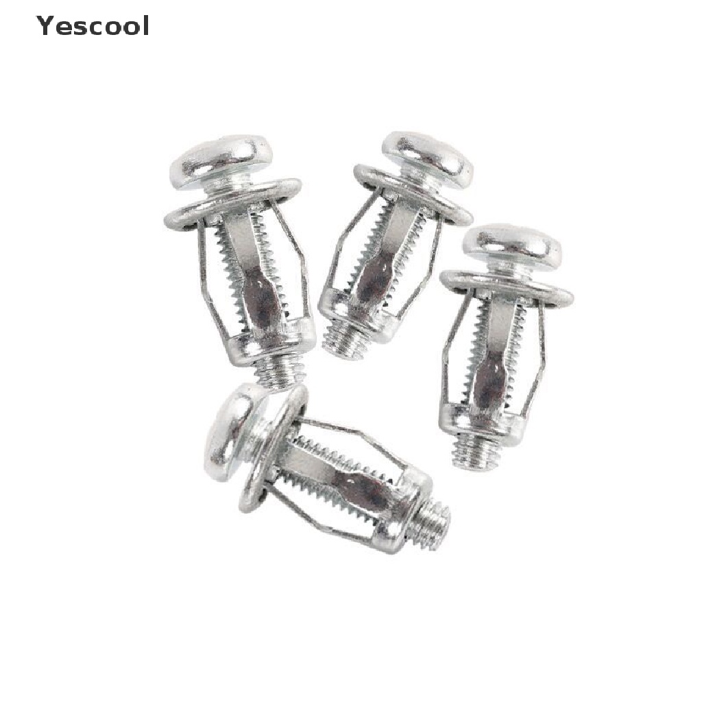 Yescool 10pcs Sekrup M5 / M6 Bahan Metal Untuk Dinding Besi