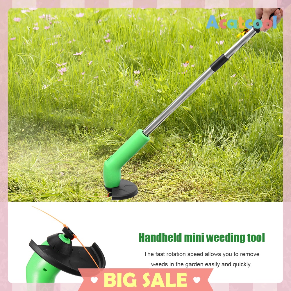 Electric String Trimmer Handheld Garden Pruning Mini Lawn Mower for Grass