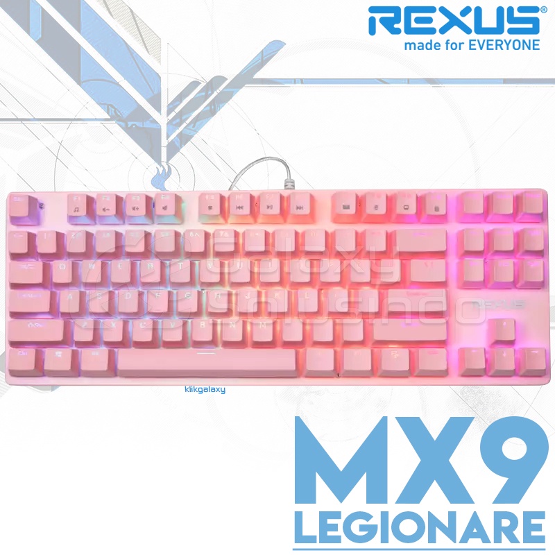 Rexus LEGIONARE MX9 Pink TKL Mechanical Gaming Keyboard - Blue Switch