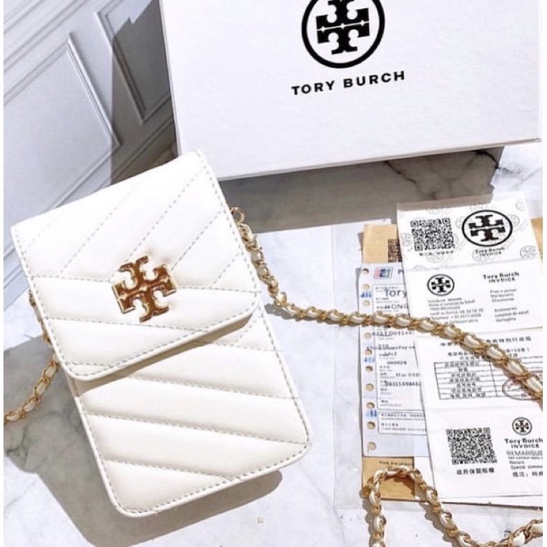 TORY BURCH - Tas Slempang Cross Body Phone Bag White