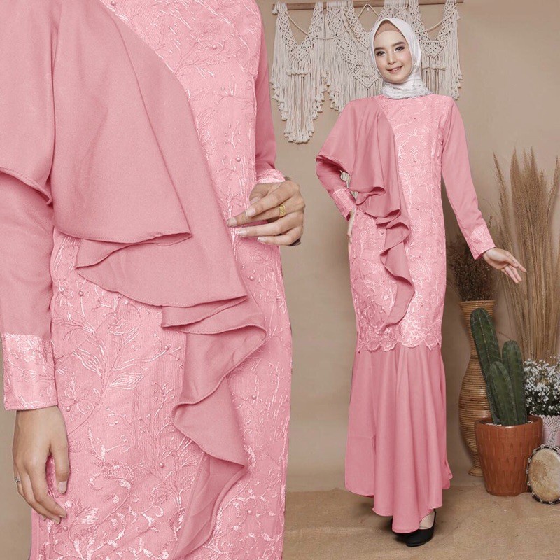 [MODEL BARU] GAMIS EISAH DUYUNG S-M , L, XL, XXL BROKAT PREMIUM SERAGAM PESTA WISUDA & REMAJA / BAJU