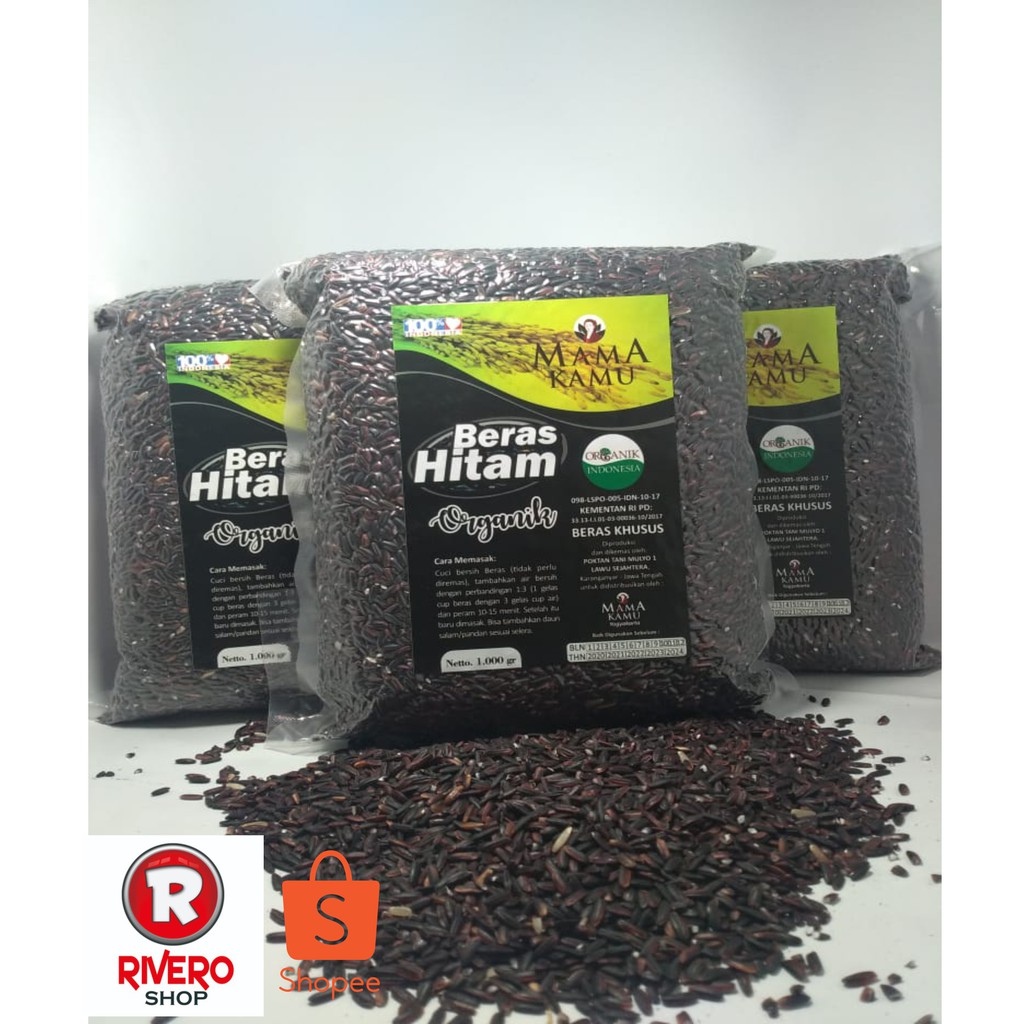 

TERMURAH Beras Hitam Organik Mama Kamu 1Kg READY STOCK