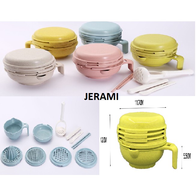 BSS Set 11 IN 1 Peralatan Makan Bayi Food Maker Baby safe Food Grinding