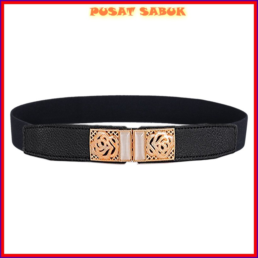 Gesper Belt Sabuk Karet Elastis Ikat Pinggang Wanita Fashion Kecil Korea Obi Women Emas Aksesoris cm