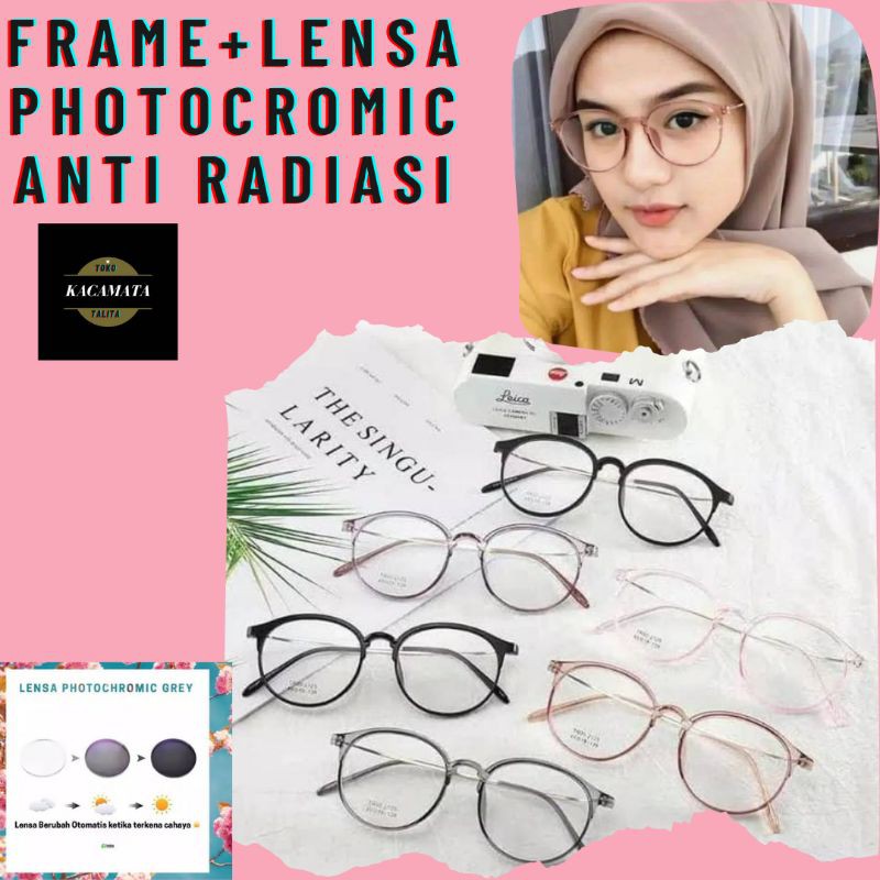 KACAMATA LENTUR ELASTIS PRIA WANITA ANTI RADIASI BLUERAY PHOTOCROMIC NORMAL MINUS BACA PLUS CYLINDER