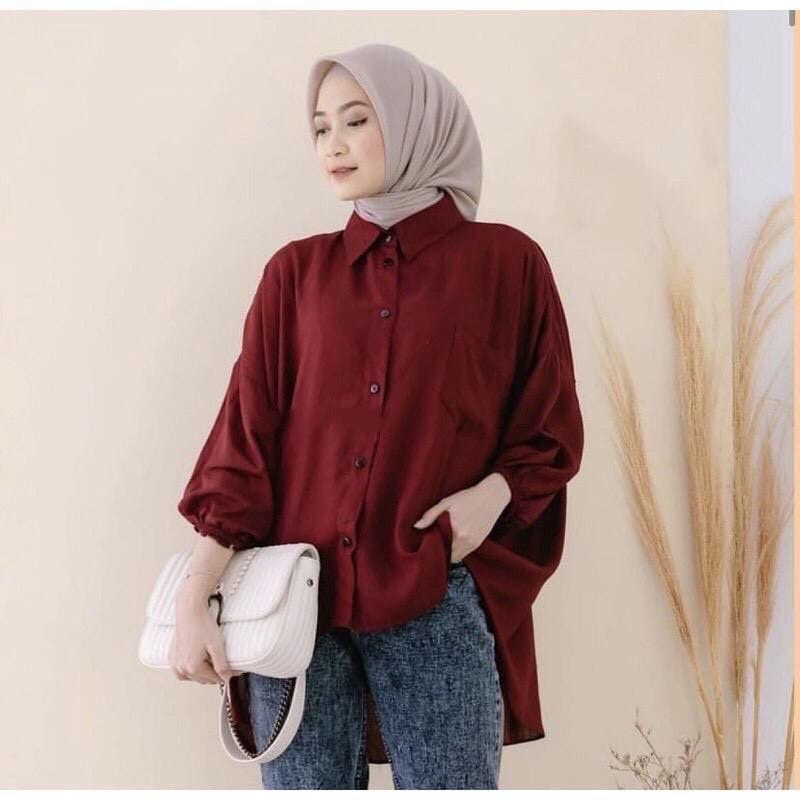 HANNA SHIRT KEMEJA RAYON OVERSIZE