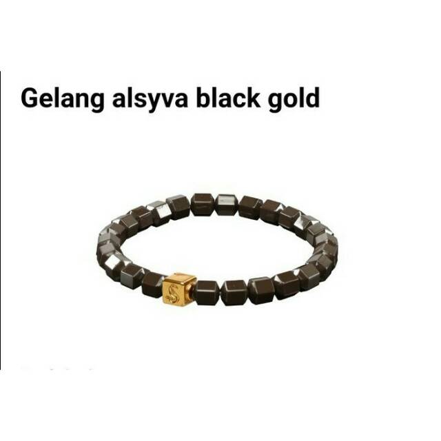 Gelang kesehatan terapi badan tubuh alsyva blackgold original asli 100% black gold gelang alsyva