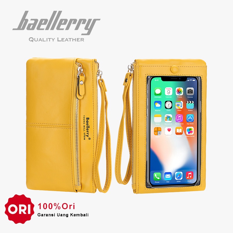 BAELLERRY N8562 Dompet Wanita Panjang Clutch Dompet Handphone Bahan Kulit PU Leather WATCHKITE WKOS