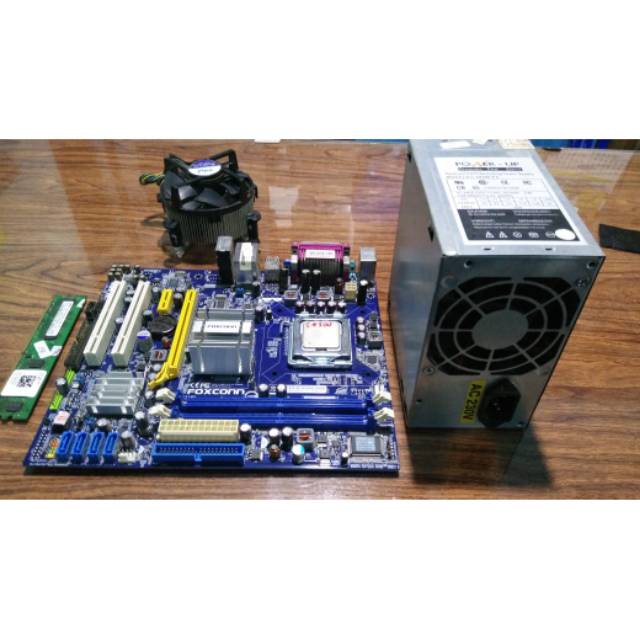 mobo g31+Core2duo+ram 2gb+hsf+ psu standar (3paket)