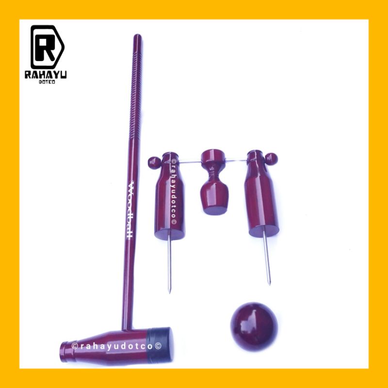 Woodball Set ( Mallet Gawang Tas)