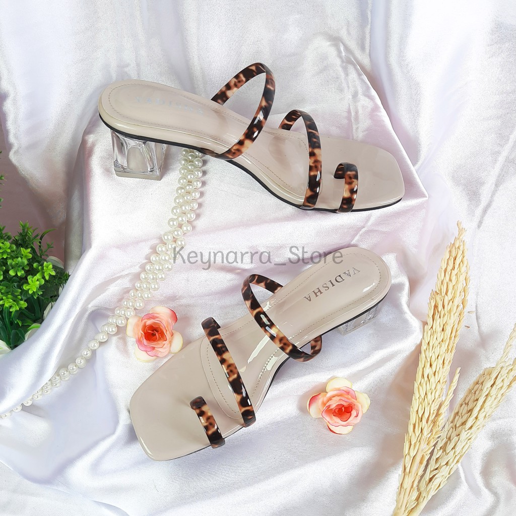 keynarra Best Quality Heels Kaca Transparan 5 CM Chiara MH-06