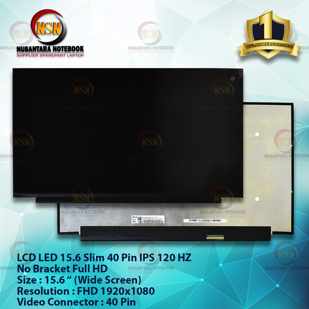 LCD LED 15.6 Slim 40Pin IPS 120 HZ No Bracket Full HD