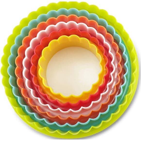 

KUE-PENGHIAS-ALAT- CK RAINBOW CUTTER HATI BUNGA KOTAK BULAT DEKORASI FONDANT COOKIE CETAK - BUNGA