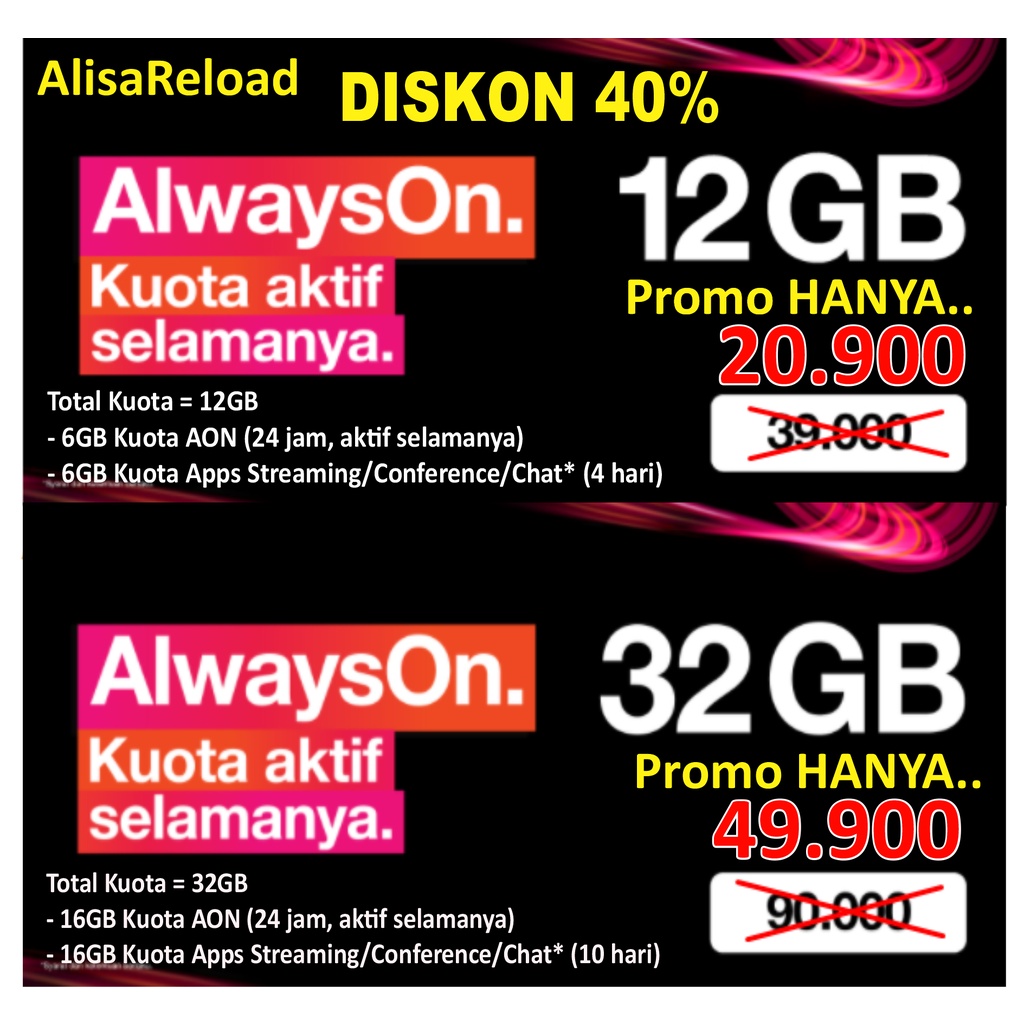 Kuota Tri AON 1 Tahun | Data Three Aon 6GB | Paket Internet 3 Termurah