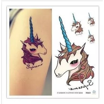 Bayar Di Tempat Stiker Tato Gambar Lukisan Kuas Huruf Burung Hantu