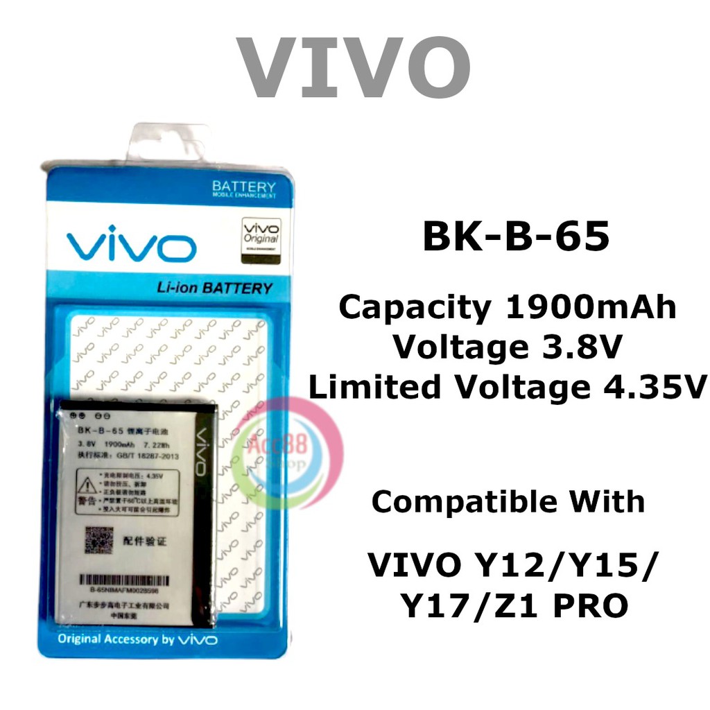 Batre Baterai Battery Original Vivo BK-B-65 Y13 Y15 Y21 Y22